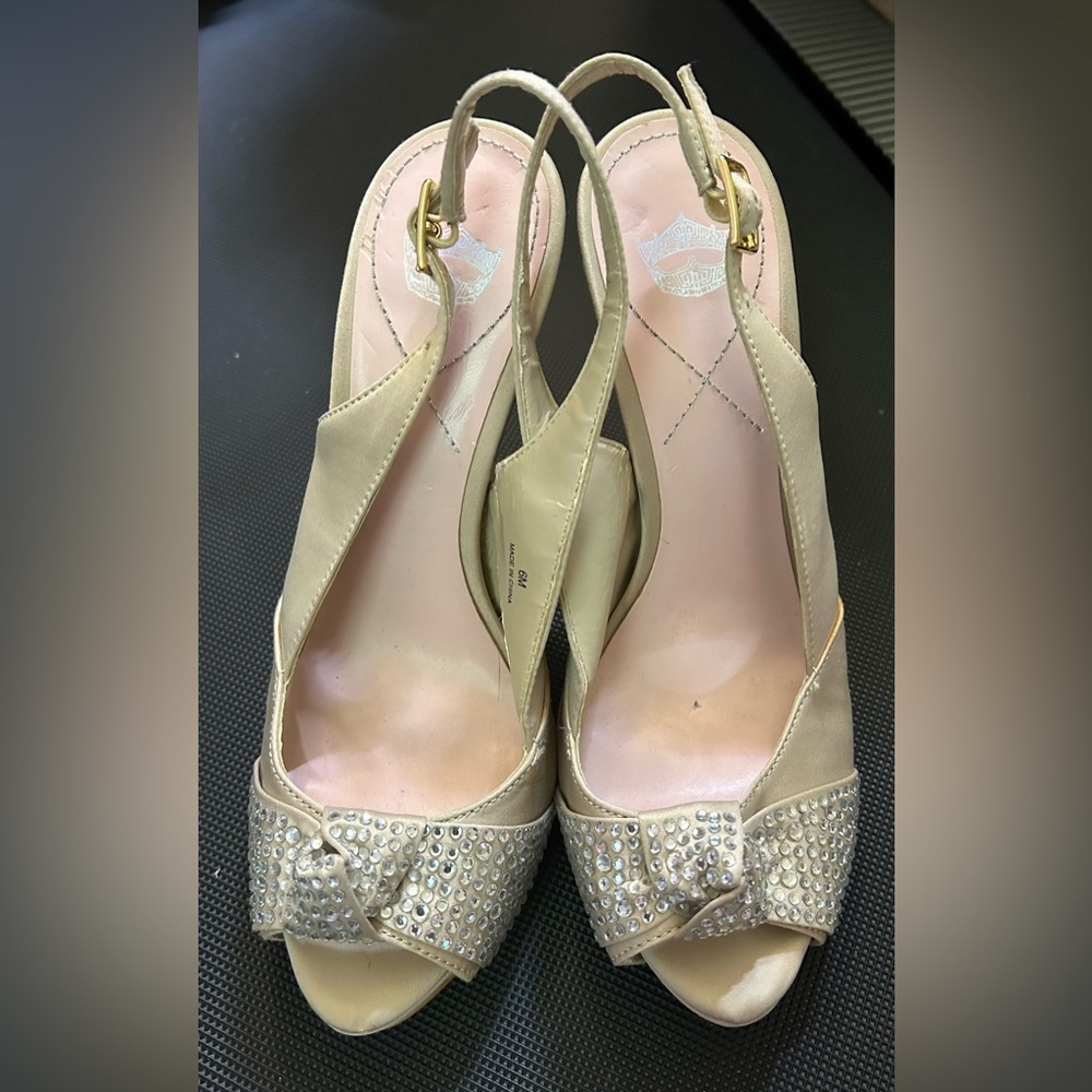 Open Toe Embellished Heels